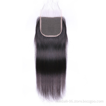 Wholesale Cheap Price Natural Color 4x4 swiss Virgin Brazilian Remy Hair Lace Closure